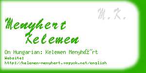 menyhert kelemen business card